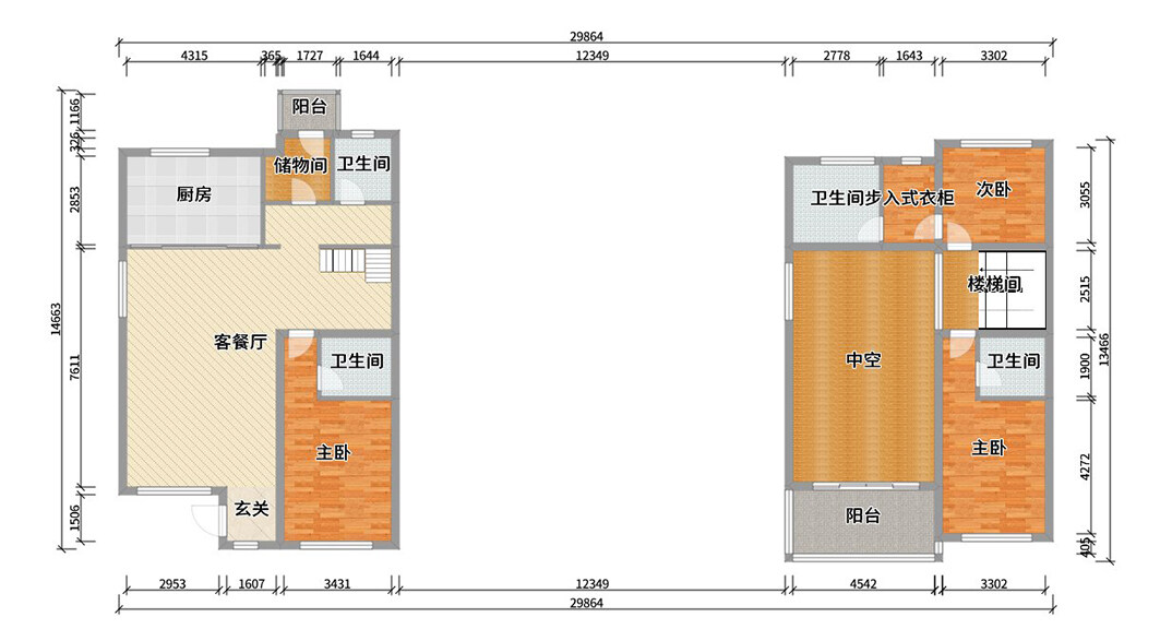 海信千畝園240㎡三室兩廳戶型平面布局圖.jpg