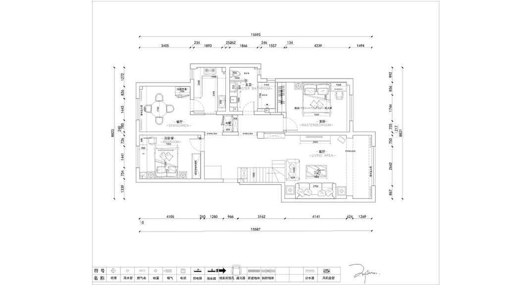 銀豐故里207㎡復式一層戶型平面布局圖.jpg