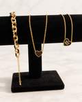 Golden Hearts Necklace & Bracelet Set