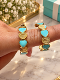 Blue Heart Hoop Earrings 🩵