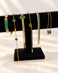 Green Clover Bracelet & Necklace Set