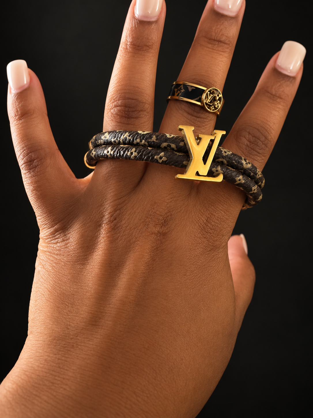 Brown Sugar Textured Bracelet & Ring Set