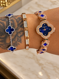 Midnight Sapphire Clover Watch & Bracelet Stack
