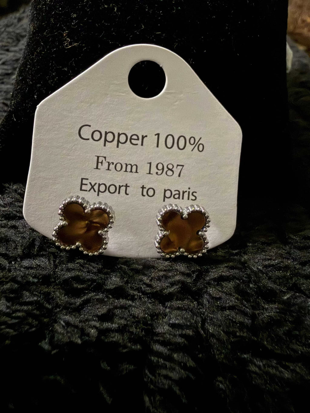 Bronze Clover Earrings