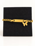 Golden Butterfly ID Bracelet