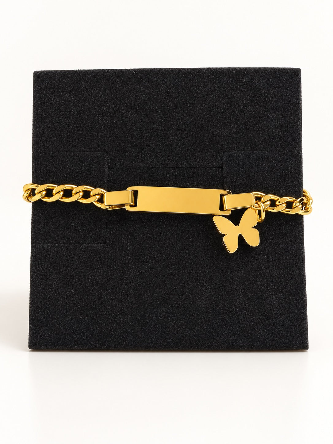Golden Butterfly ID Bracelet